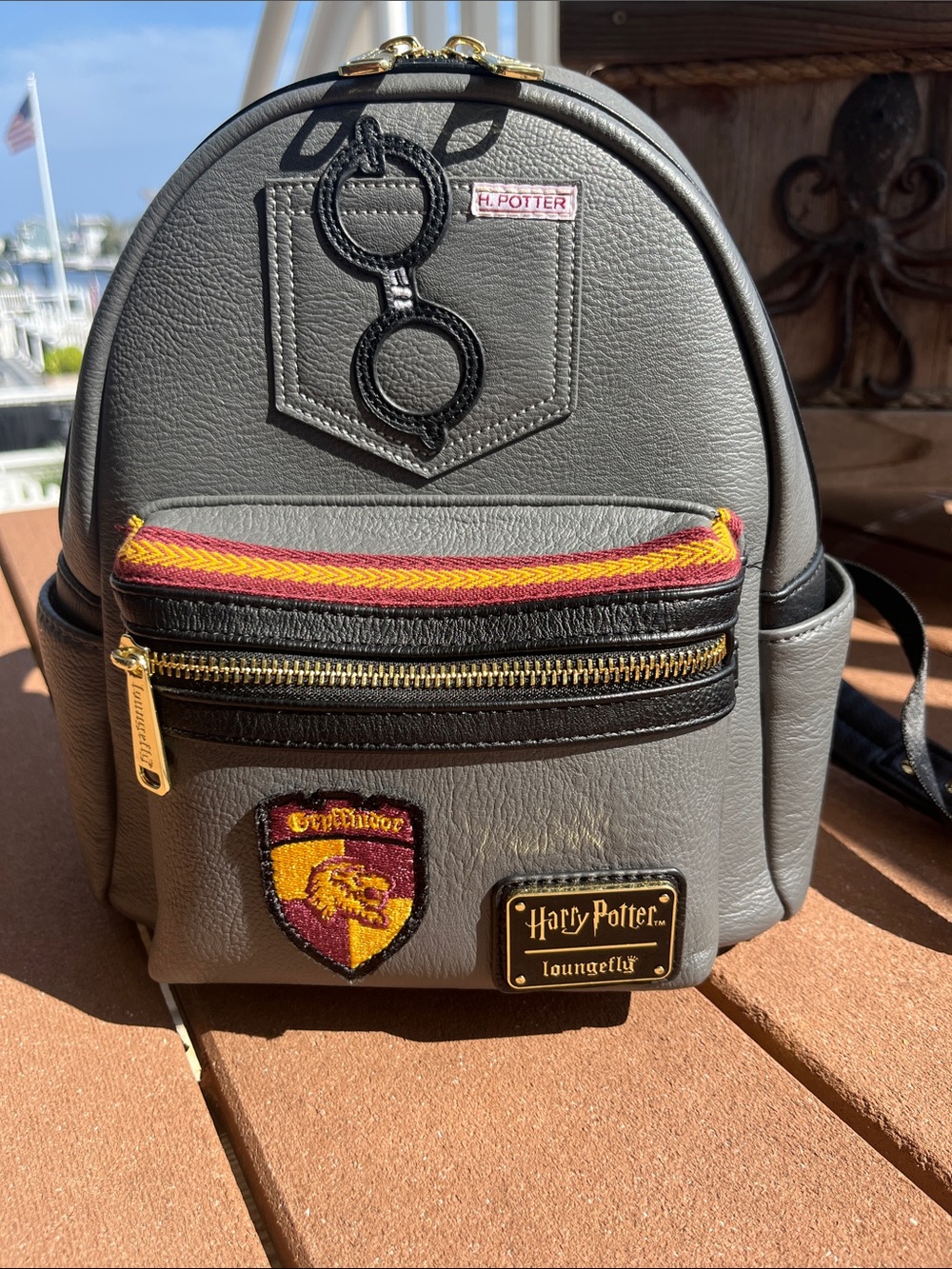 Harry Potter Gryffindor Mini Backpack - Gray with Maroon & Gold Accents